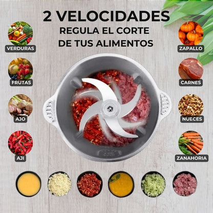 MULTIPROCESADOR ALIMENTOS DE ACERO INOXIDABLE