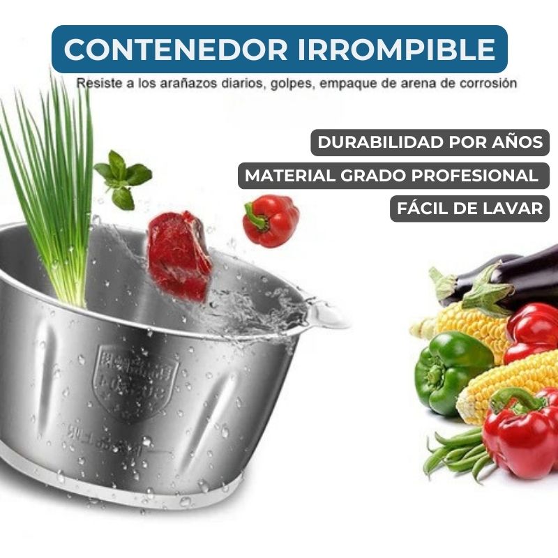 MULTIPROCESADOR ALIMENTOS DE ACERO INOXIDABLE