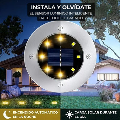 Estacas LED Solares Pack 4x1