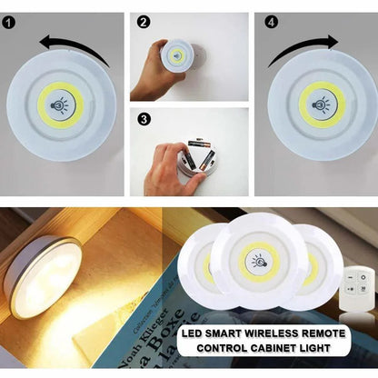 Luces LED Inalámbricas 💡✨ - Incluye 3 Luces + Control Remoto