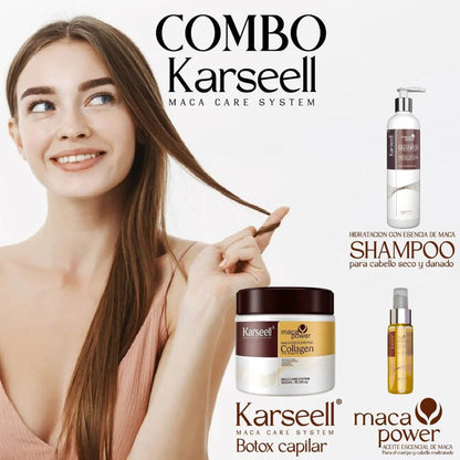 Pack Cuidado Capilar KARSEELL - Shampoo + Crema Capilar + Aceite de Argan