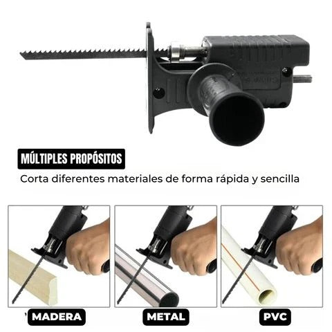 SawMaster™ Adaptador de Sierra para Taladro + 3 Hojas Alemanas de Regalo 🎁