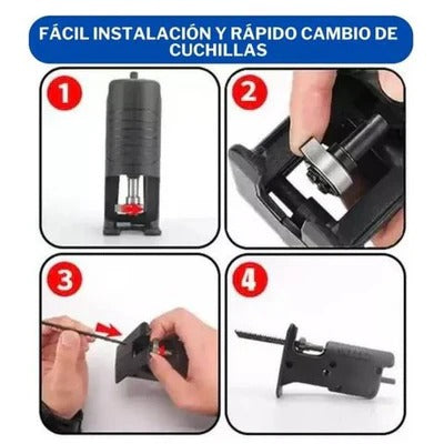 SawMaster™ Adaptador de Sierra para Taladro + 3 Hojas Alemanas de Regalo 🎁