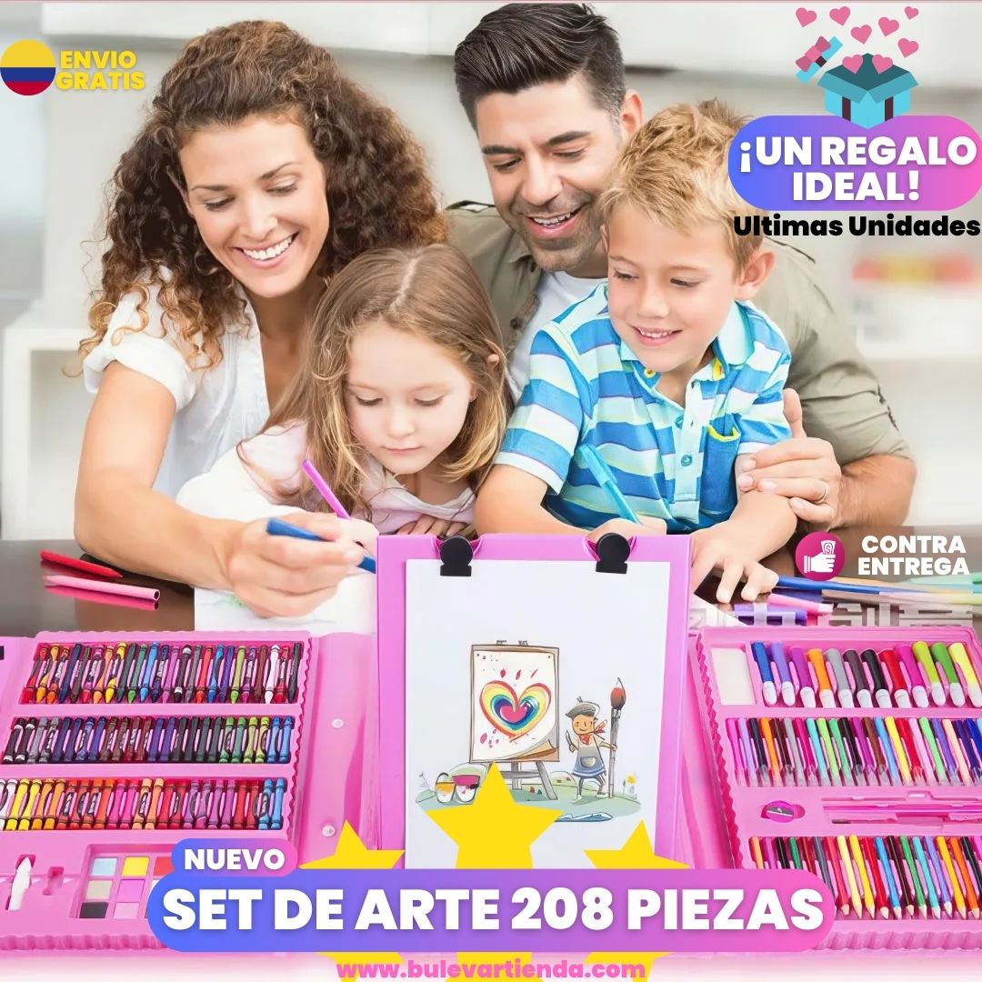 Mega Set de Arte de 208 Piezas Niñas / Niños